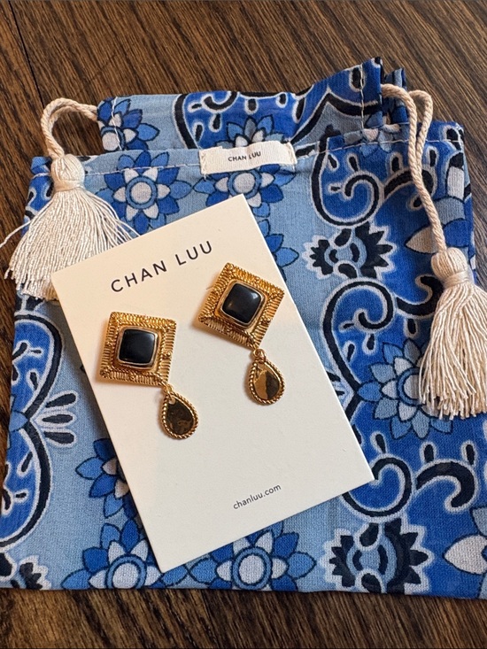Chan Luu Jewelry - Chan Luu Gold Plated Black Onyx Dangle Earrings NWT